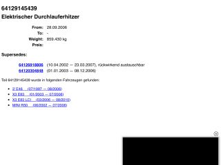 bontott BMW X3 Előfűtő (Elektromos)