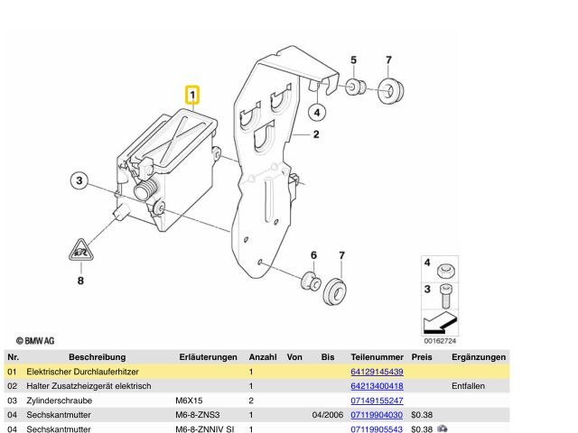 bontott BMW X3 Előfűtő (Elektromos)