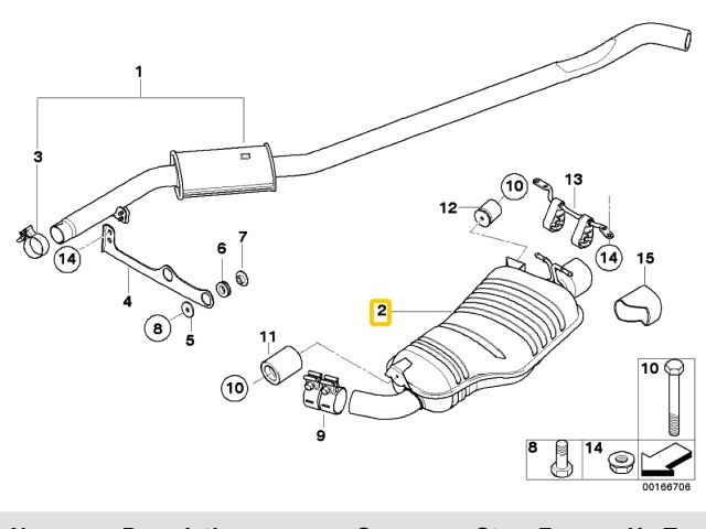 bontott BMW X3 Hátsó Kipufogó Dob