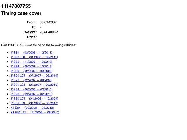 bontott BMW X3 Hátsó Vezérlés Burkolat