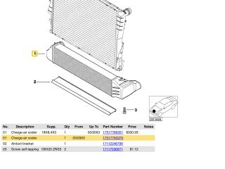 bontott BMW X3 Intercooler