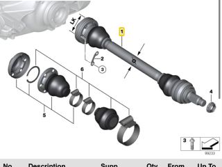 bontott BMW X3 Jobb hátsó Féltengely