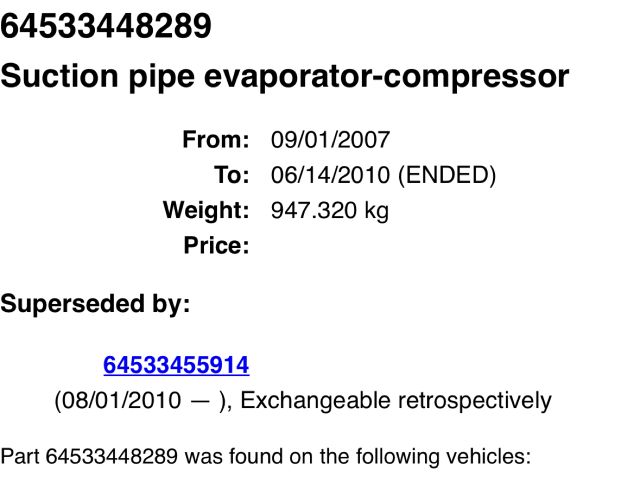 bontott BMW X3 Klíma Cső