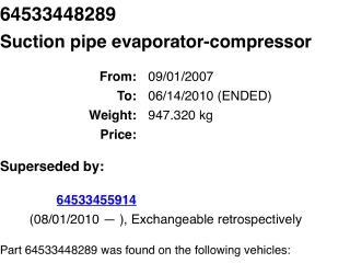 bontott BMW X3 Klíma Cső