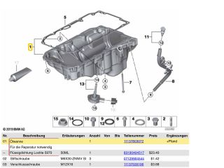 bontott BMW X3 Olajteknő