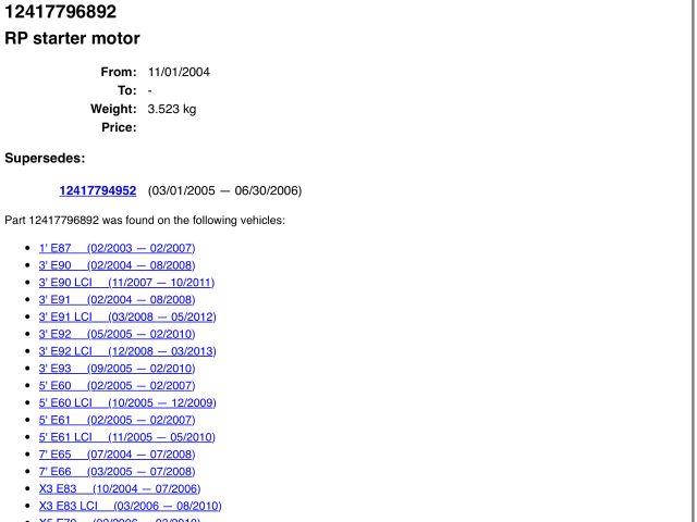 bontott BMW X3 Önindító