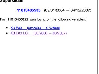 bontott BMW X3 Turbócső