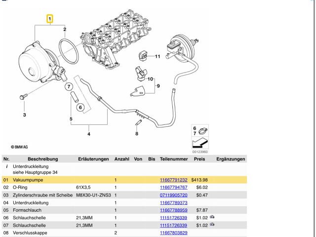 bontott BMW X3 Vákumpumpa