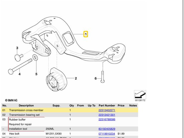 bontott BMW X3 Váltó Tartó Bak (Pozíciófüggetlen)