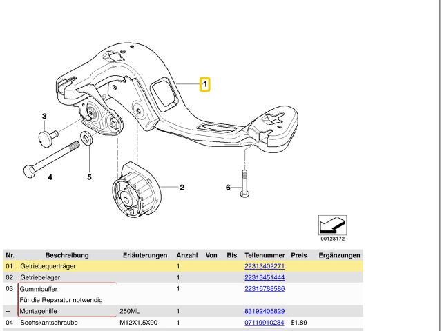 bontott BMW X3 Váltó Tartó Bak (Pozíciófüggetlen)