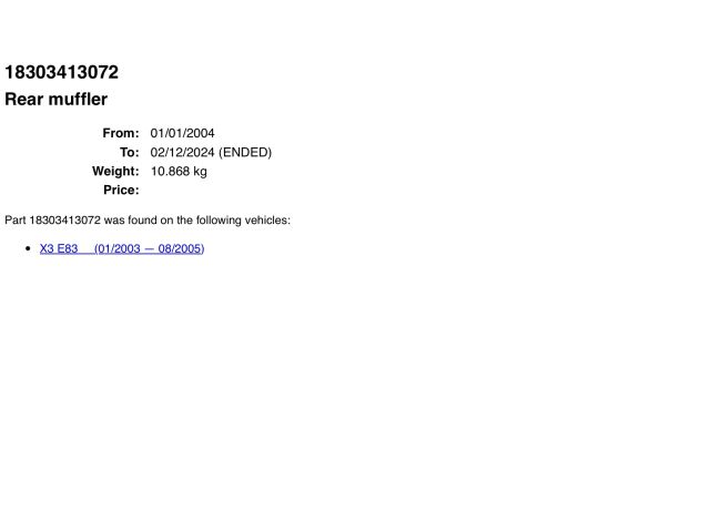 bontott BMW X3 Komplett Kipufogó Rendszer