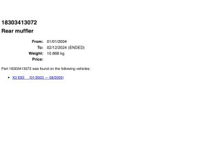 bontott BMW X3 Komplett Kipufogó Rendszer