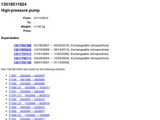 bontott BMW X3 Nagynyomású Szivattyú