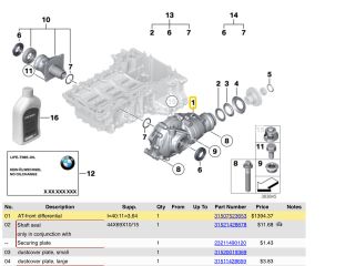 bontott BMW X3 Első Differenciálmű