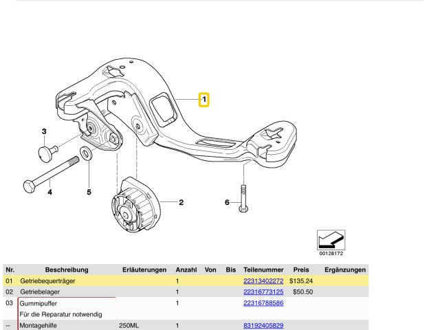 bontott BMW X3 Váltó Tartó Bak (Pozíciófüggetlen)