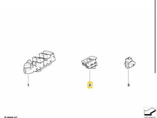 bontott BMW X3 Ablakemelő Kapcsoló (Pozíciófüggetlen)