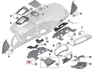 bontott BMW X3 Bal Alsó Műszerfal Burkolat