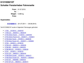 bontott BMW X3 Bal első Ablakemelő Kapcsoló