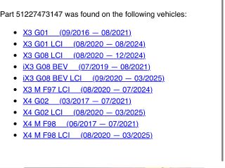 bontott BMW X3 Bal hátsó Ajtózár