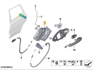 bontott BMW X3 Bal hátsó Ajtózár