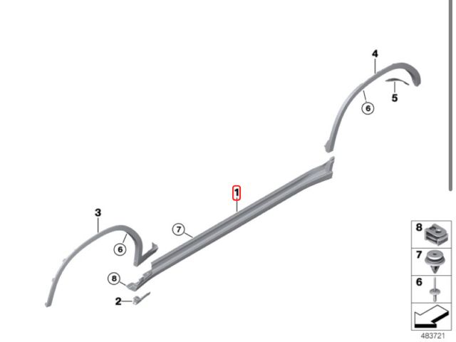 bontott BMW X3 Bal Küszöb
