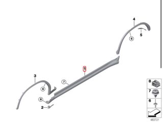 bontott BMW X3 Bal Küszöb