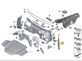 bontott BMW X3 Bal Sárvédő Csavar Burkolat