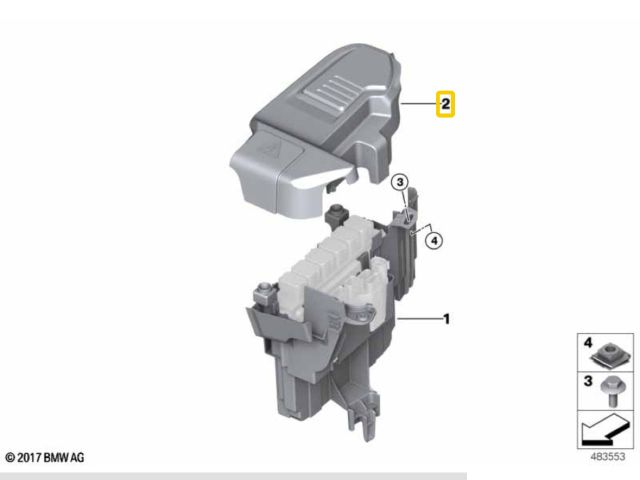 bontott BMW X3 Biztosítéktábla Doboz