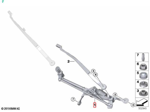 bontott BMW X3 Első Ablaktörlő Szerkezet Motorral