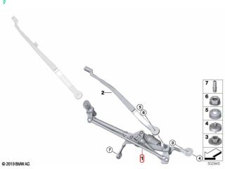 bontott BMW X3 Első Ablaktörlő Szerkezet Motorral