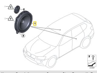 bontott BMW X3 Hangszóró (Pozíciófüggetlen)