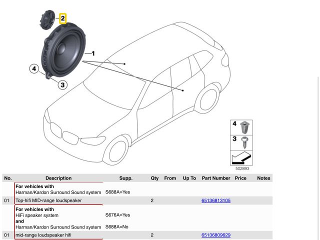 bontott BMW X3 Hangszóró (Pozíciófüggetlen)