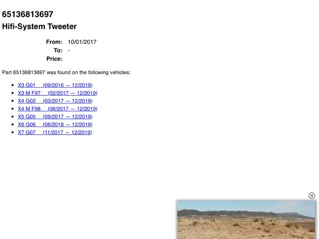 bontott BMW X3 Hangszóró (Pozíciófüggetlen)