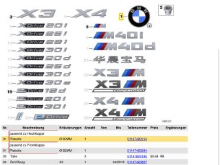 bontott BMW X3 Hátsó Embléma
