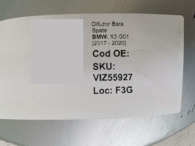 bontott BMW X3 Hátsó Lökhárító Alsó (Műanyag)