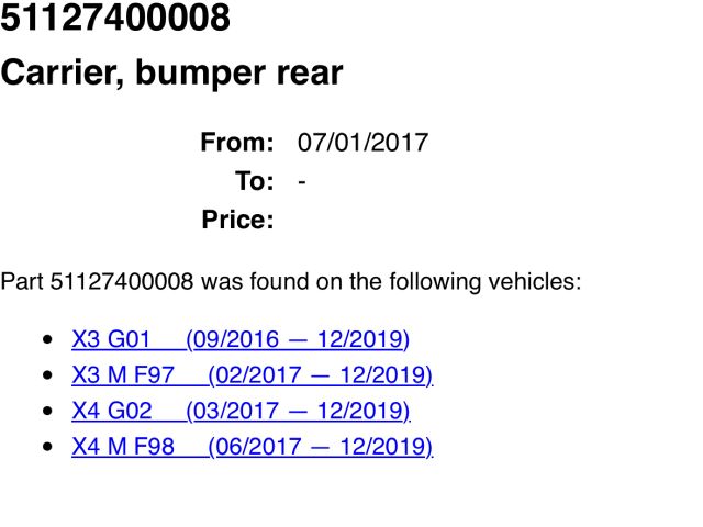 bontott BMW X3 Hátsó Lökhárító Merevítő (Fém)