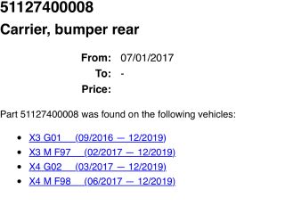 bontott BMW X3 Hátsó Lökhárító Merevítő (Fém)