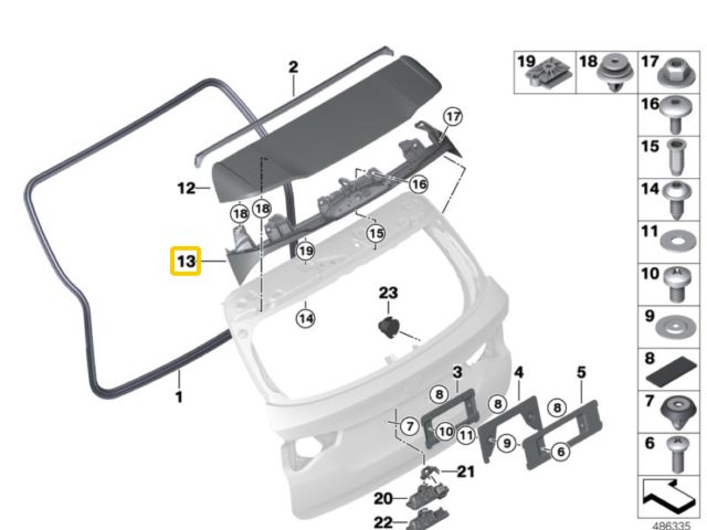 bontott BMW X3 Hátsó Szárny Légterelő