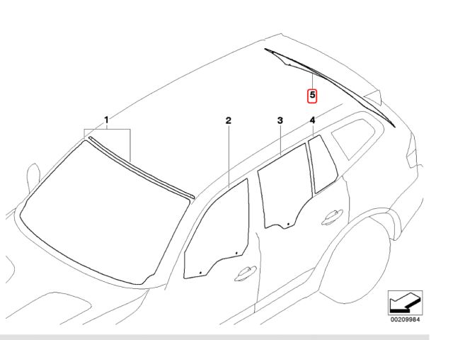 bontott BMW X3 Hátsó Szélvédő