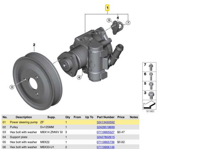 bontott BMW X3 Hidraulika Szivattyú