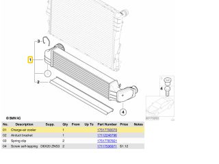 bontott BMW X3 Intercooler
