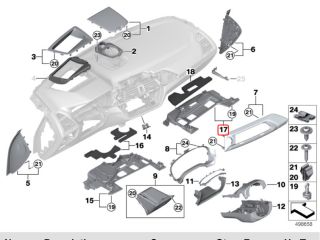 bontott BMW X3 Jobb Alsó Műszerfal Burkolat