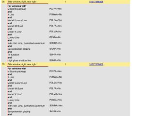 bontott BMW X3 Jobb C Oszlop Oldalablak Üveg