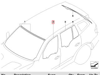 bontott BMW X3 Jobb első Ablak