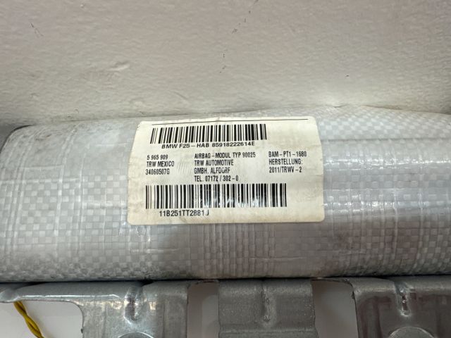 bontott BMW X3 Jobb Függönylégzsák és Oldallégzsák