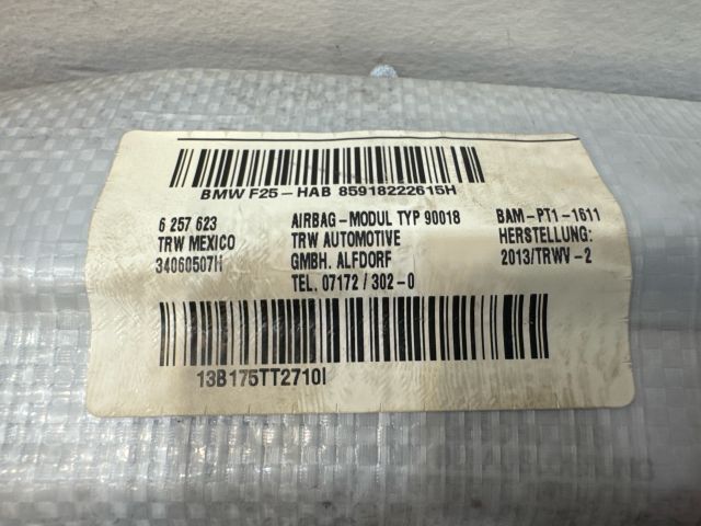 bontott BMW X3 Jobb Függönylégzsák és Oldallégzsák