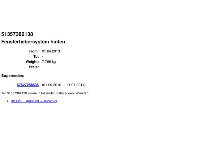 bontott BMW X3 Jobb hátsó Ablakemelő Szerkezet (Elektromos)