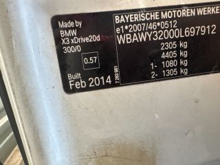 bontott BMW X3 Jobb hátsó Ajtó (Üres lemez)