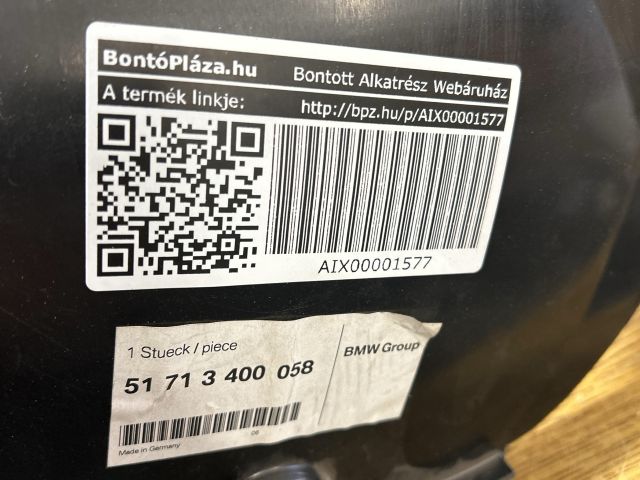 bontott BMW X3 Jobb hátsó Dobbetét (Kerékjárati, Műanyag)