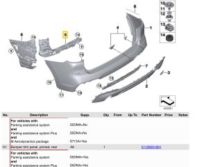 bontott BMW X3 Jobb hátsó Lökhárító Tartó (Műanyag)